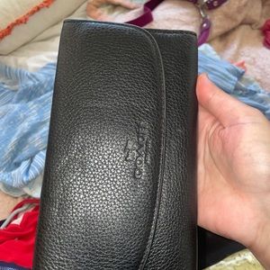 Coach Black Tri-Fold Wallet